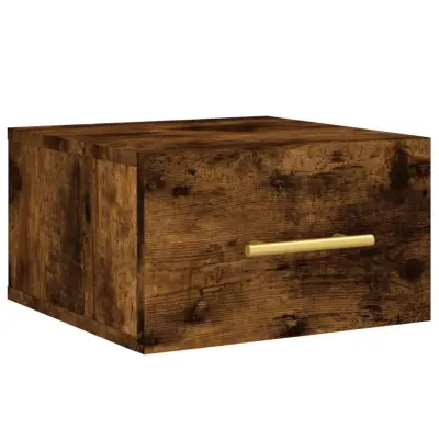 vidaXL Stenska nočna omarica dimljeni hrast 35x35x20 cm