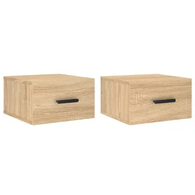 vidaXL Stenska nočna omarica 2 kosa sonoma hrast 35x35x20 cm