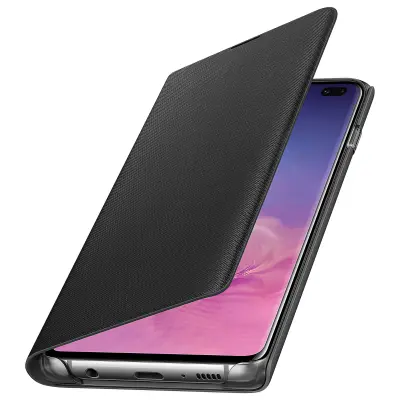 Ovitek Folio s pametnim zavihkom, ovitek Led View, Samsung - crn str. Samsung Galaxy S10 Plus