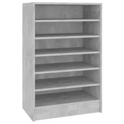 vidaXL Omara za čevlje betonsko siva 60x35x92 cm iverna plošča