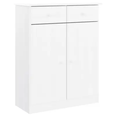 vidaXL Omara za čevlje ALTO bela 77x35x96 cm trdna borovina