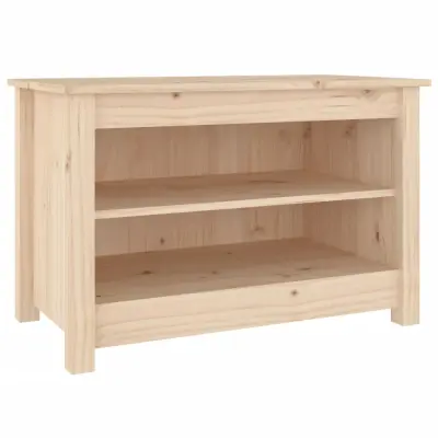 vidaXL Klop za čevlje 70x38x45,5 cm trdna borovina