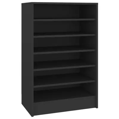 vidaXL Omara za čevlje črna 60x35x92 cm iverna plošča