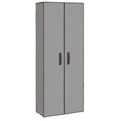 vidaXL Omarica za čevlje siva 60x30x166 cm blago