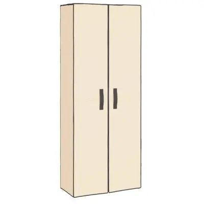 vidaXL Omarica za čevlje krem 60x30x166 cm blago