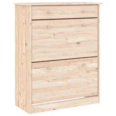 vidaXL Omara za čevlje ALTA 77x35x96 cm trdna borovina