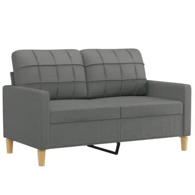 vidaXL Dvosed temno siv 120 cm blago