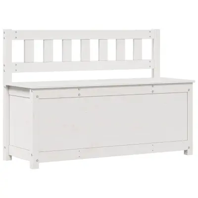 vidaXL Klop bela 110x41x76,5 cm trdna borovina