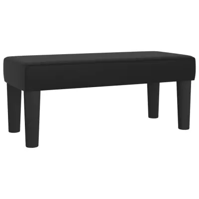 vidaXL Klop črna 70x30x30 cm umetno usnje