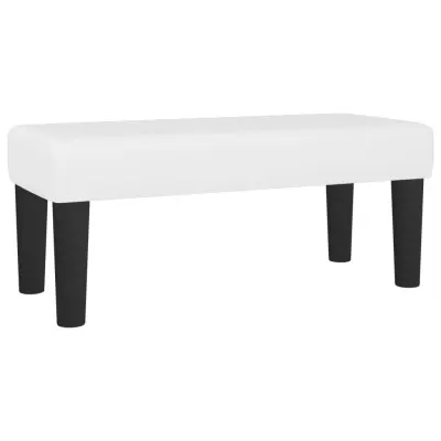 vidaXL Klop bela 70x30x30 cm umetno usnje