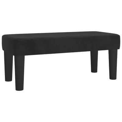 vidaXL Klop črna 70x30x30 cm žamet