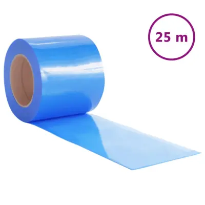 vidaXL Zavesa za vrata modra 200 mm x 1,6 mm 25 m PVC