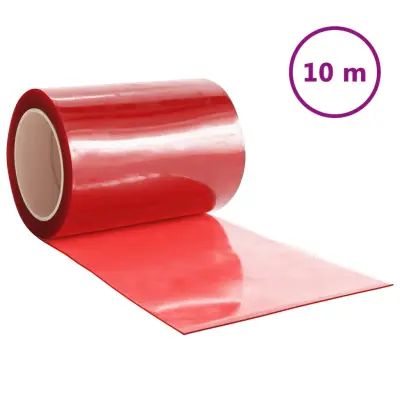 vidaXL Zavesa za vrata rdeča 300 mmx2,6 mm 10 m PVC