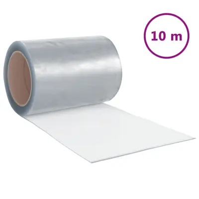 vidaXL Zavesa za vrata prozorna 300 mm x 2,6 mm 10 m PVC