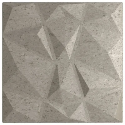 vidaXL Stenski paneli 24 kosov betonsko sivi 50x50 cm XPS 6 m² diamant