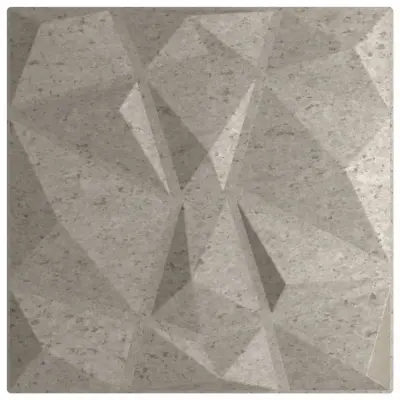 vidaXL Stenski paneli 48 kosov betonsko sivi 50x50 cm XPS 12m² diamant