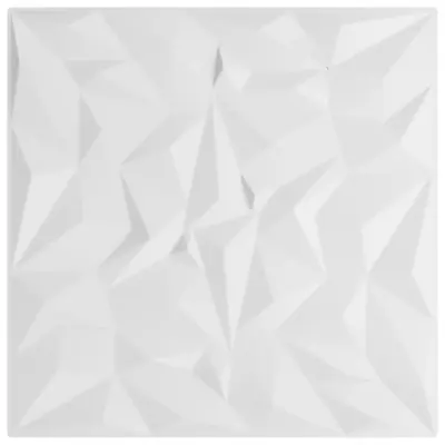 vidaXL Stenski paneli 12 kosov beli 50x50 cm XPS 3 m² ametist
