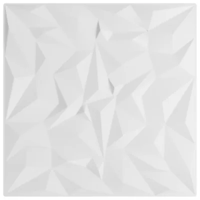 vidaXL Stenski paneli 48 kosov beli 50x50 cm XPS 12 m² ametist
