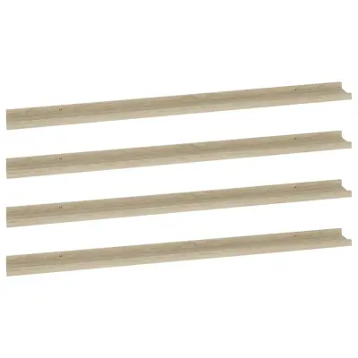 vidaXL Stenske police 4 kosi sonoma hrast 115x9x3 cm