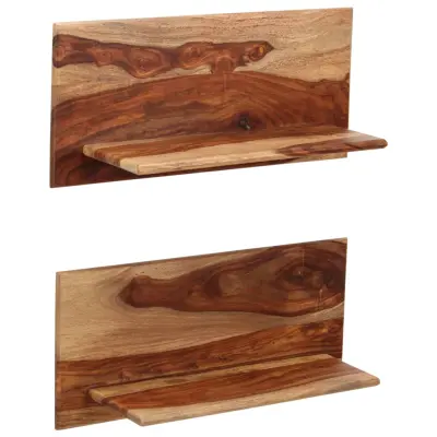 vidaXL Stenske police 2 kosa 58x26x20 cm trden palisander