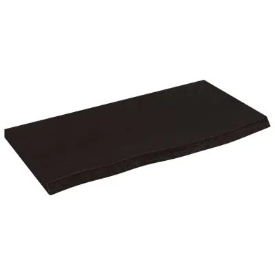 vidaXL Stenska polica temno rjava 60x30x2 cm trdna hrastovina