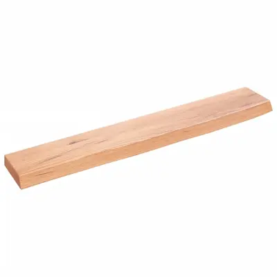 vidaXL Stenska polica svetlo rjava 60x10x2 cm trdna hrastovina