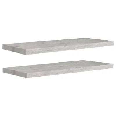 vidaXL Stenske police 2 kosa betonsko sive 80x23,5x3,8 cm MDF