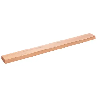 vidaXL Stenska polica svetlo rjava 100x10x4 cm trdna hrastovina