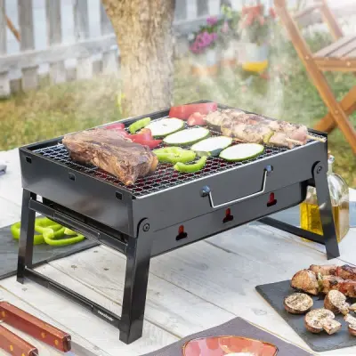 Prenosni zložljivi žar na oglje bearbq innovagoods