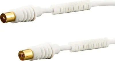 E+P Elektrik Antennenkabel, 2,5m, belo, Gold AB202GLose