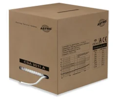Astro Strobel Koaksialni kabel razreda A+, beli CSA 9511A škatla 250 Eca