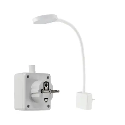 LED bralna svetilka za v vtičnico 4W 300 lumen zatemnilna 4000K bela