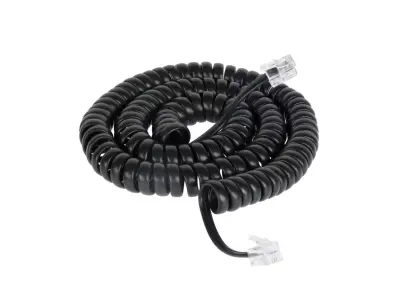 Telefonski kabel spirala 0.4m/2.1m črni