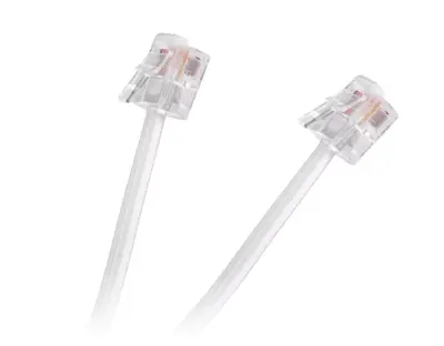 Telefonski kabel ploščati 5m beli
