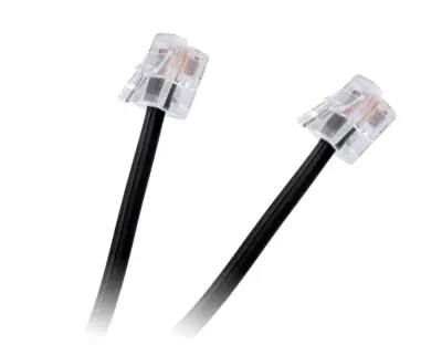 Telefonski kabel ploščati 20M črni