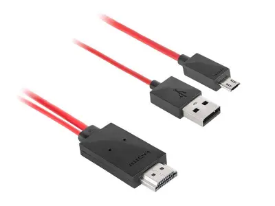 HDMI kabel MHL na mikro USB M. in USB M.. za telefone, 1,5m