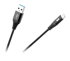 USB kabel REBEL 2.0 M.- tip lightning  M., črne barve, 1m