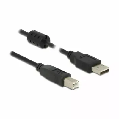 USB kabel 2.0 A-B 5m s fertiom, črn