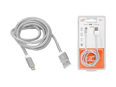 USB kabel za Apple, 480 MBit / s,lightning,  1m, srebrne barve
