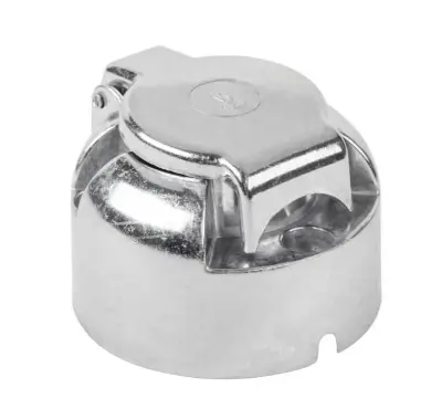 Vtičnica 7-polna aluminij montažna 12V za priklop prikolice