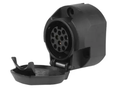 Vtičnica za prikolico CARMOTION 13pin plastična, črne barve