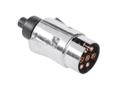 Vtikač 7-polni aluminij ohišje za montažo za kabel 12V za priklop prikolice
