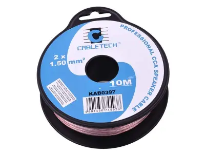 Kabel za avtozvočnike 10m 2x 1.5 mm transparent