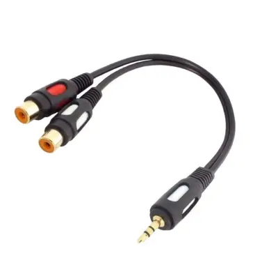 Kabel 2x CINCH Ž. – 3,5mm M stereo, 25cm