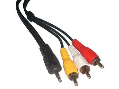 Cinch vrvica 3 M./Ban. 3.5mm avdio L/D + video. 1.5m