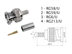 BNC konektor RG6U