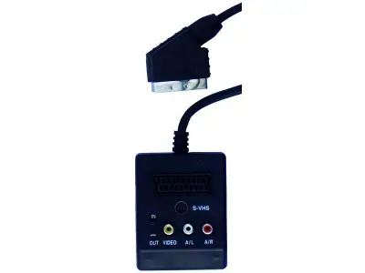 Scart delilnik 1/2 21PIN + S-VHS + 3x CINCH 0.5M
