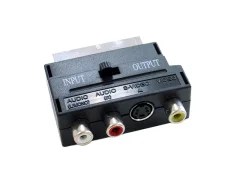 Scart adapter na 3 X cinch + S-VHS + stikalo