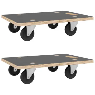 vidaXL Transportni voziček 2 kosa pravokotni 60x40x11,5 cm 250 kg