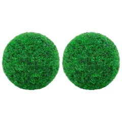 vidaXL Umetni pušpani okrogli 2 kosa 45 cm